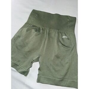 AYBL Balance V2 Seamless Shorts Sage Green Marl High Waisted Athletic Womens XS
